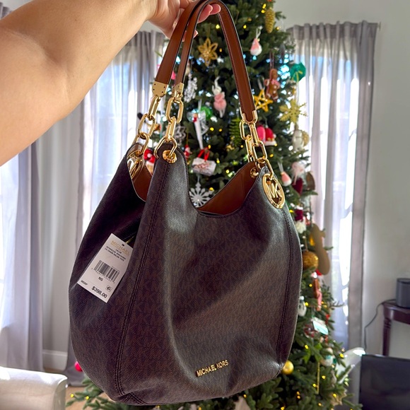 NWT Michael Kors large Lillie Shoulder Tote with storage bag - Picture 2 of 7